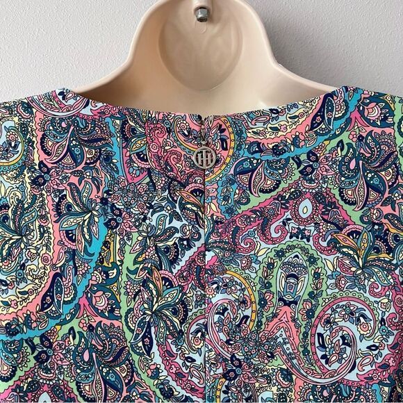 Tommy Hilfiger Multi-Color Paisley 3/4 Sleeve Dress Size 8 - Picture 5 of 7